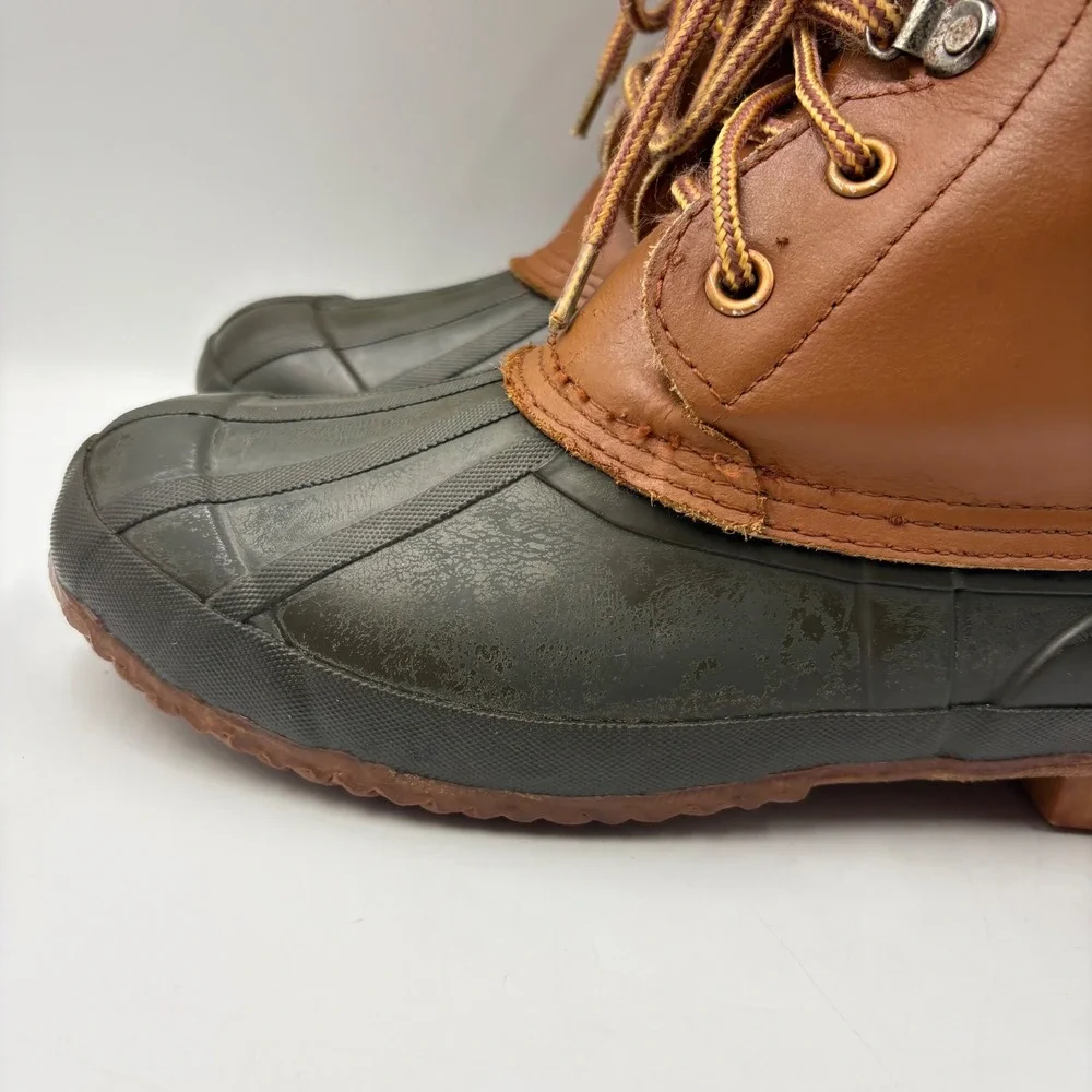 Rod &‎ Gun Duck Boots Mens Brown Green Thinsulate Plaid VTG Insulated Rain Snow